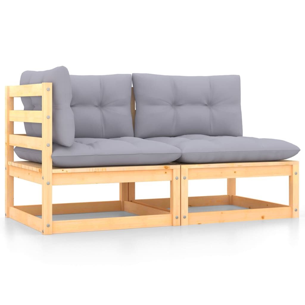 Salon de jardin modulaire 2 places en bois de pin - Jusqu'à 41% de remise