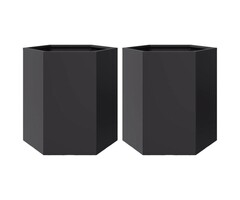 Vidaxl Lot de 2 jardinières hexagonales en acier - Jusqu'à -56%