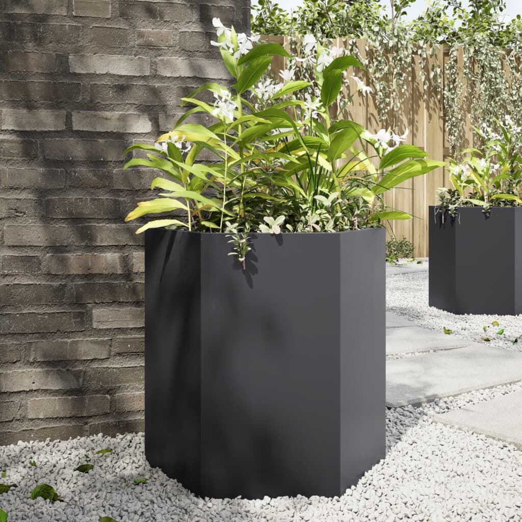 Vidaxl Lot de 2 jardinières hexagonales en acier - Jusqu'à -56%