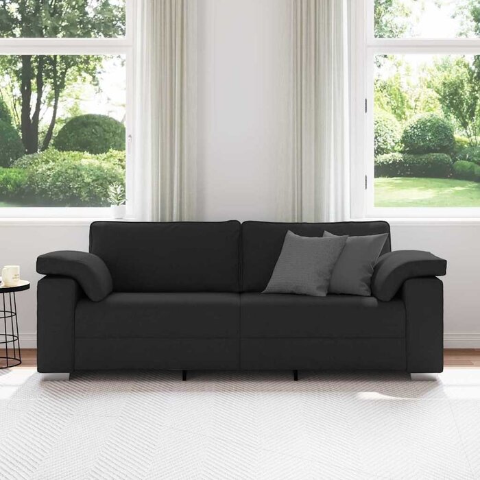Canapé 3 places en tissu noir - Jusqu'à -41% de remise