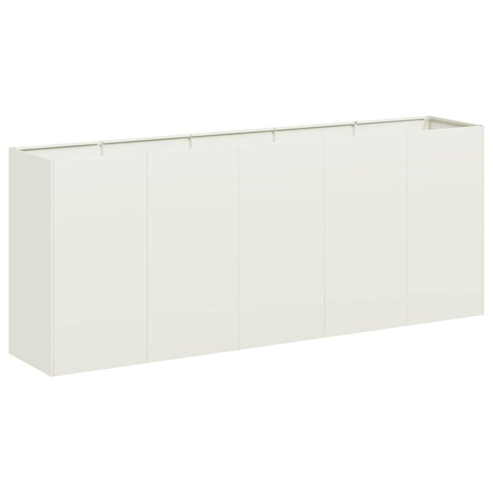 Jardinière surélevée en acier 200x40x80cm - Blanc - Jusqu'à -41%