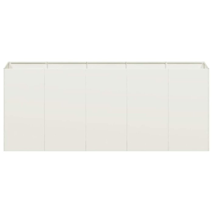 Jardinière surélevée en acier 200x40x80cm - Blanc - Jusqu'à -41%