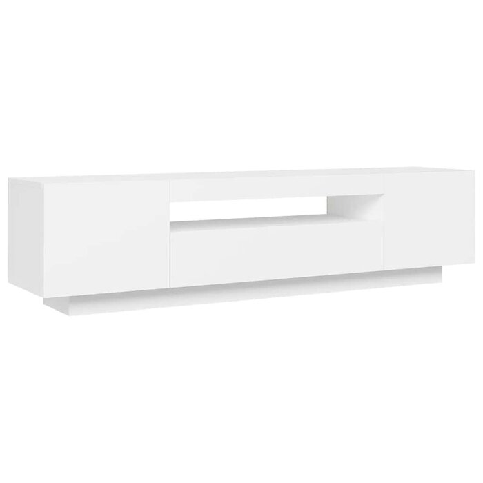 Meuble TV blanc avec LED 160 cm - Jusqu'à -41% sur l'état Déballé
