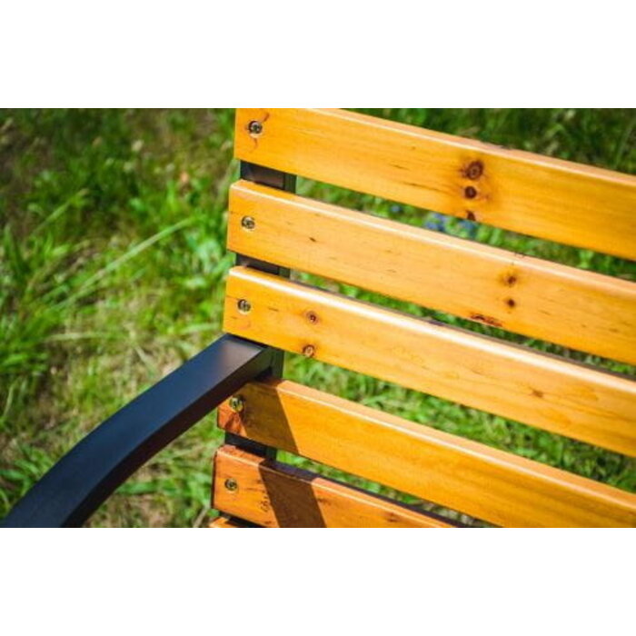 Banc de jardin bois et métal 122cm - Jusqu'à -43% sur nos retours clients