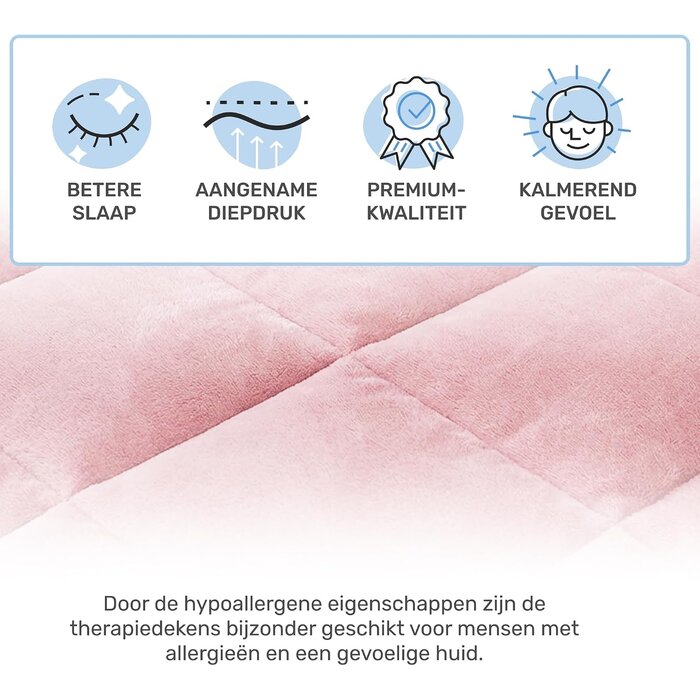 Couverture lestée enfant 90x120cm 2,5kg Rose - Jusqu'à -35% d'économie