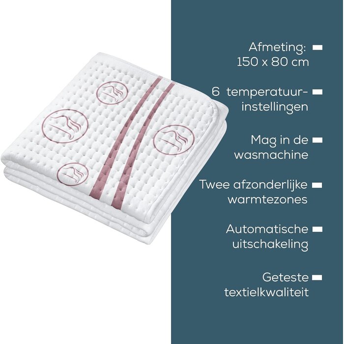 Surmatelas chauffant 150x80cm - 9 niveaux - Jusqu'à -40% sur l'outlet