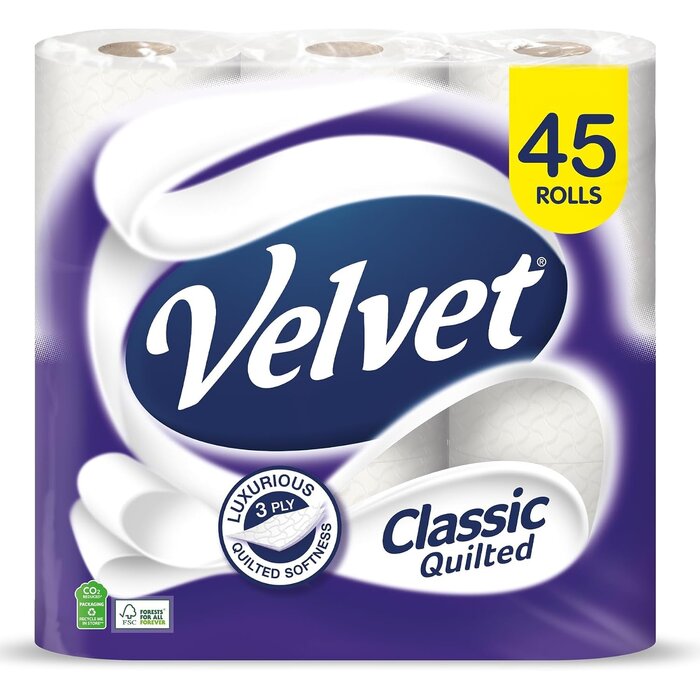 Lot de 45 rouleaux de papier toilette 3 épaisseurs - Jusqu'à -37%
