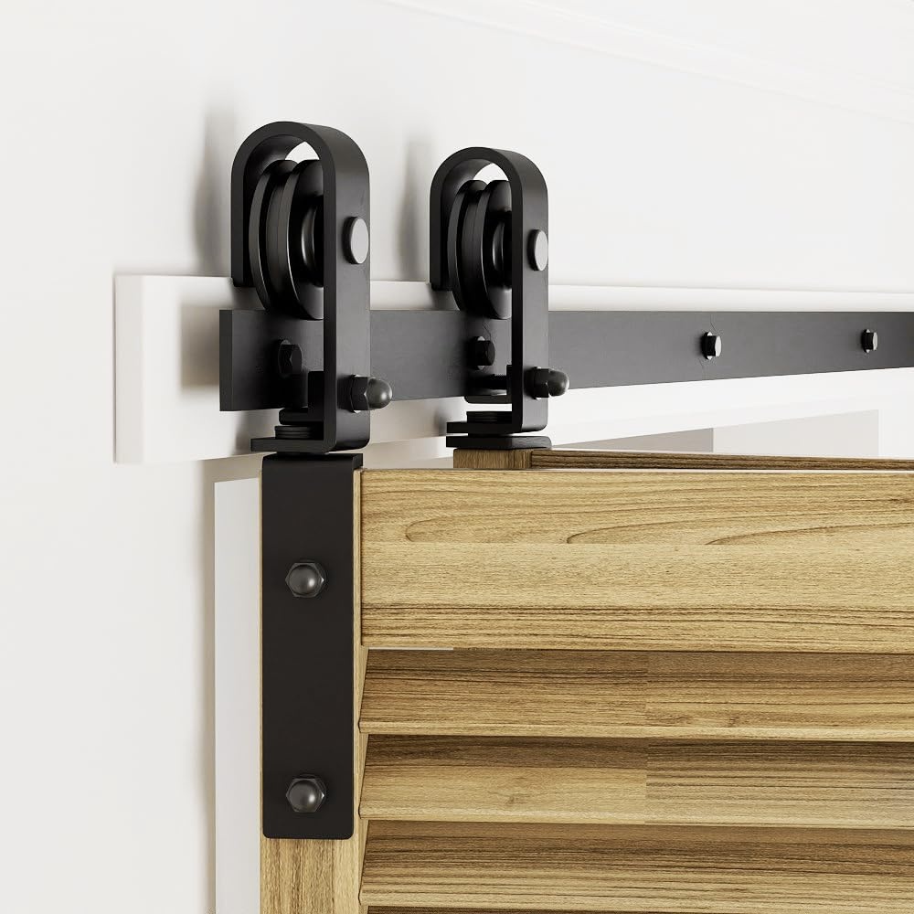 Kit rail porte pliante bifold 76cm acier noir - Jusqu'à 40% de réduction