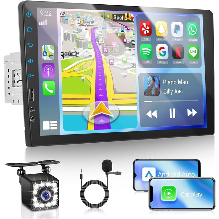 Autoradio 1 DIN Écran Tactile 9" avec CarPlay & Android Auto - Jusqu'à -41%