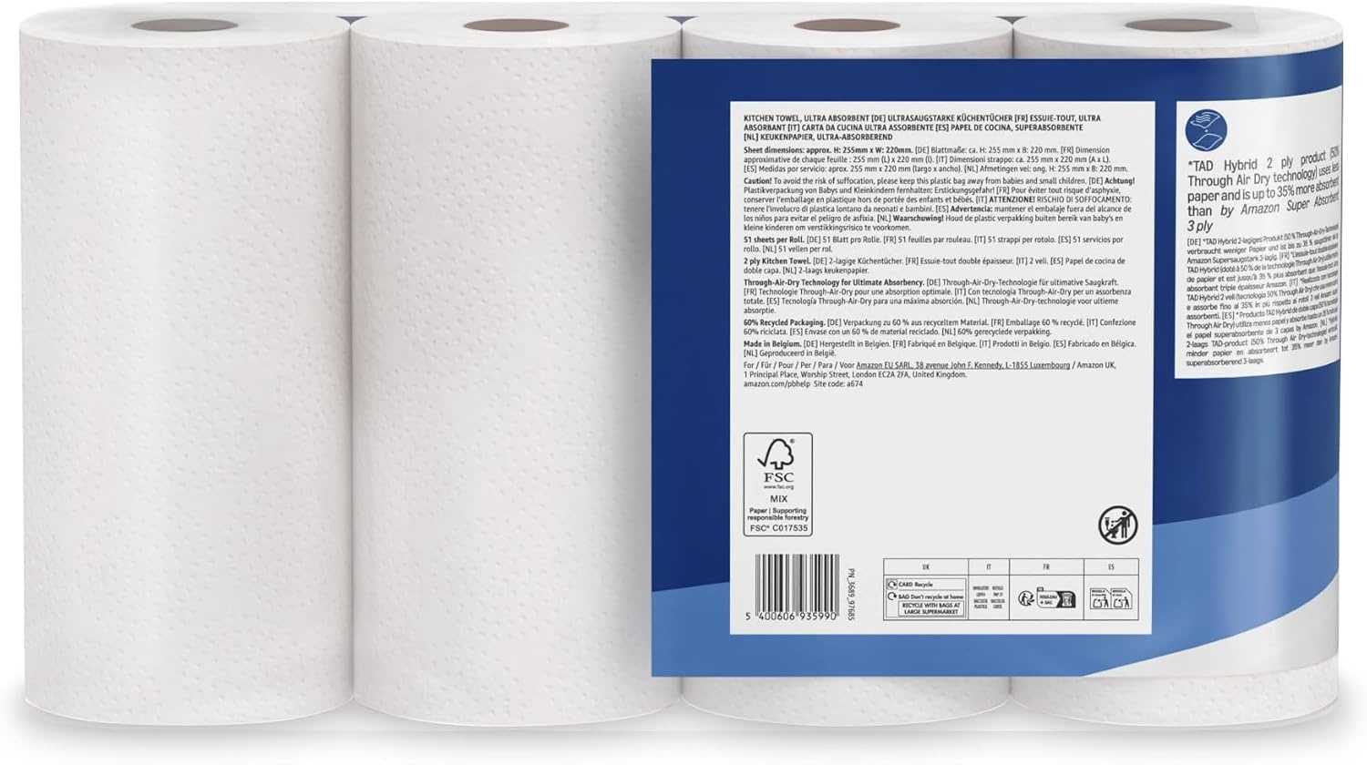 Lot de 32 rouleaux essuie-tout ultra absorbants - Jusqu'à -33%