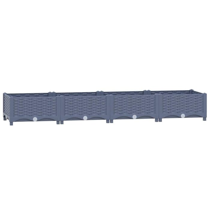 Jardinière surélevée 160x40x23 cm Bleu-Gris - Jusqu'à 33% de réduction