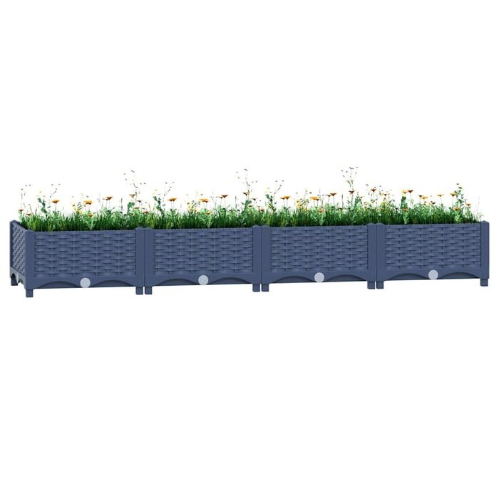 Jardinière surélevée 160x40x23 cm Bleu-Gris - Jusqu'à 33% de réduction
