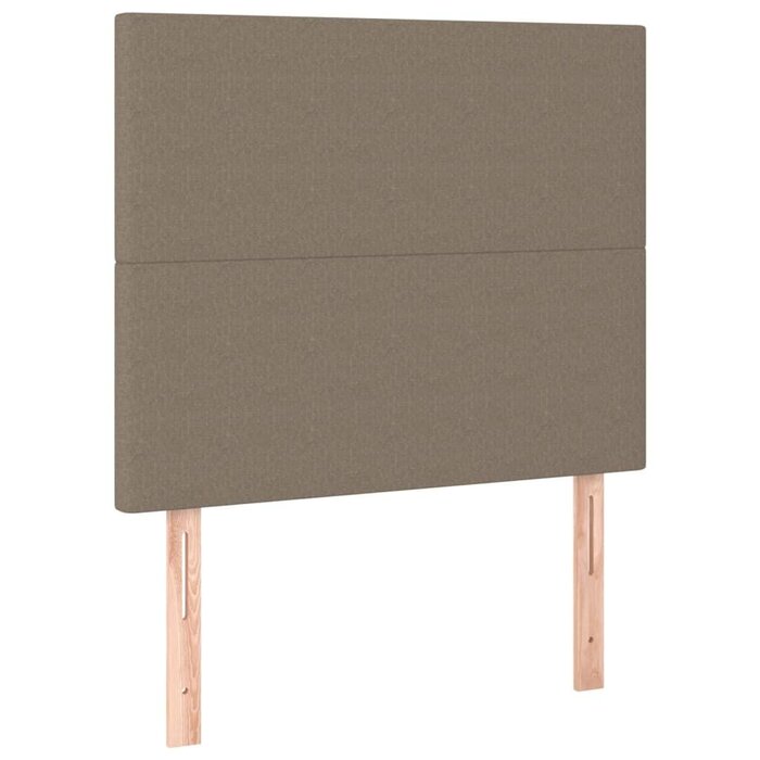 Lot de 2 têtes de lit tissu taupe - Hauteur réglable - Jusqu'à -33%