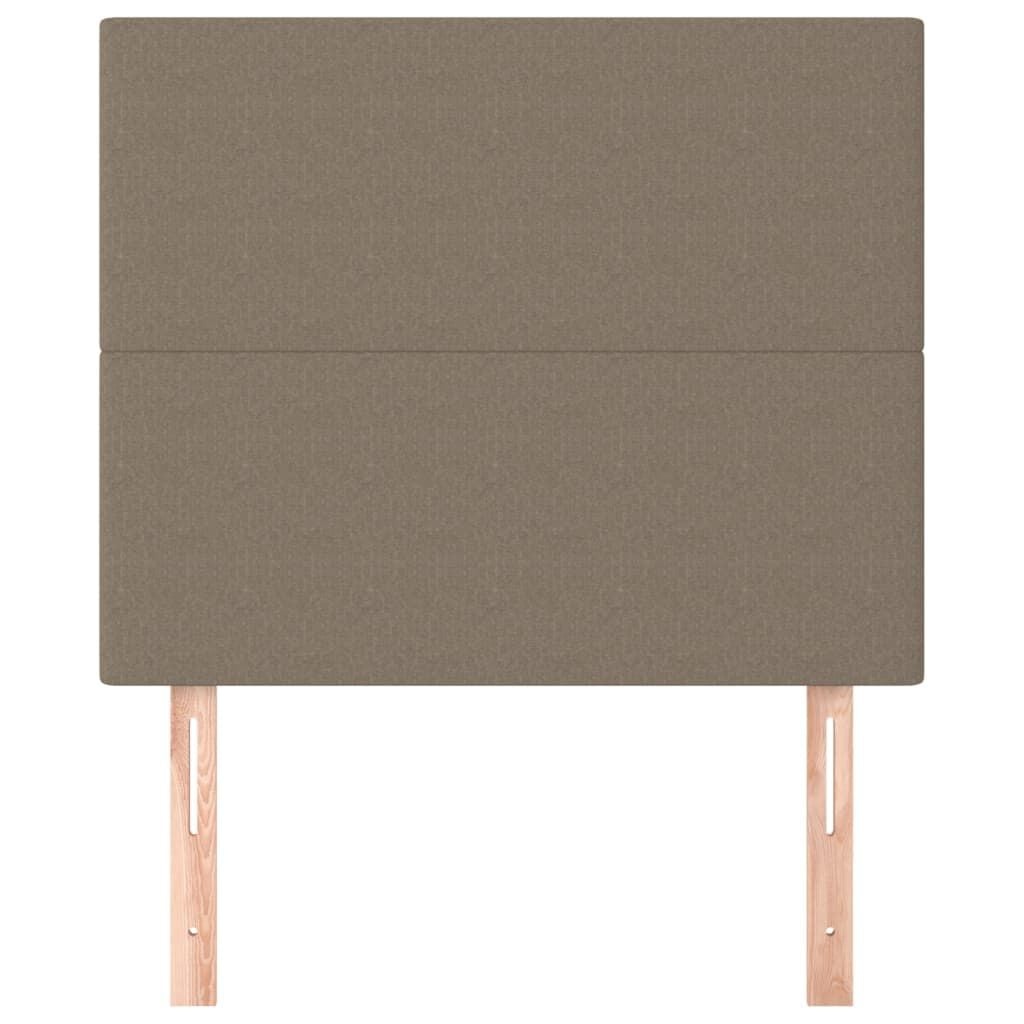 Lot de 2 têtes de lit tissu taupe - Hauteur réglable - Jusqu'à -33%