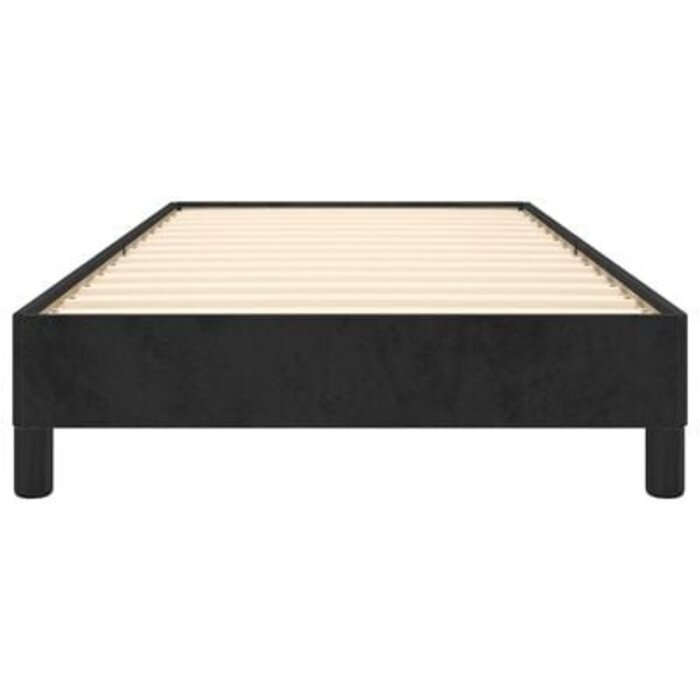 Cadre de lit en velours noir 90x200 cm - Jusqu'à 34% de remise