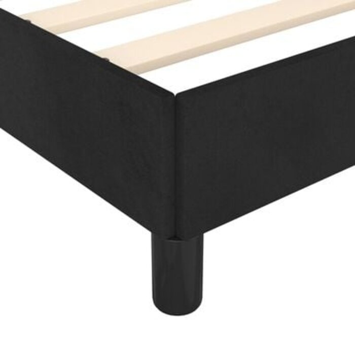 Cadre de lit en velours noir 90x200 cm - Jusqu'à 34% de remise