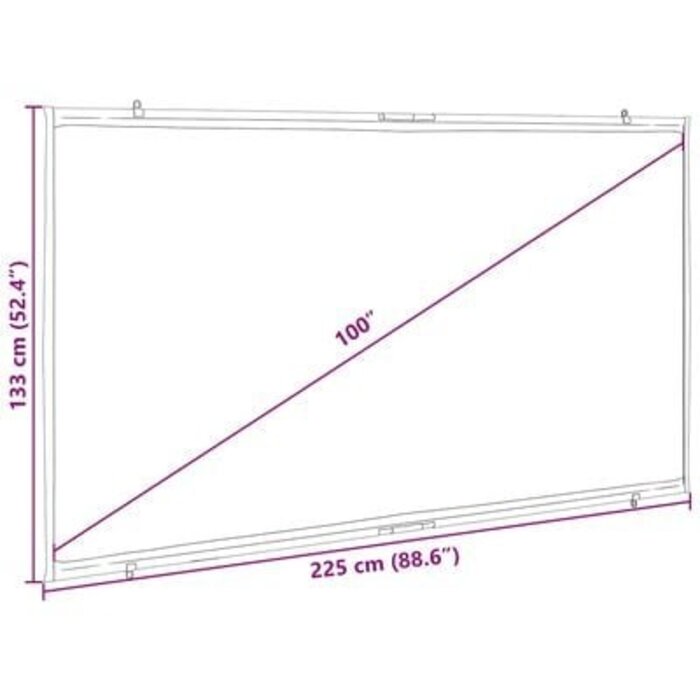Écran de projection mural 100" 16:9 - Blanc mat - Jusqu'à -33%