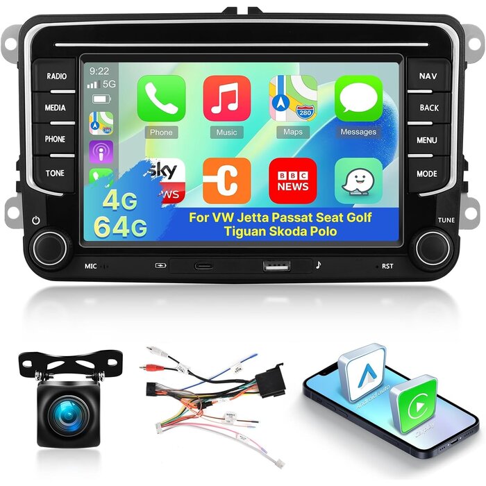 Autoradio Android 7 pouces pour VW/Seat/Skoda - Jusqu'à 30% de remise