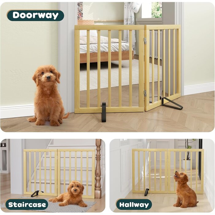 Barrière pour chien en bambou extensible - Jusqu'à 34% de remise