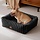 Panier orthopédique pour chien, velours noir - Jusqu'à -27% de réduction