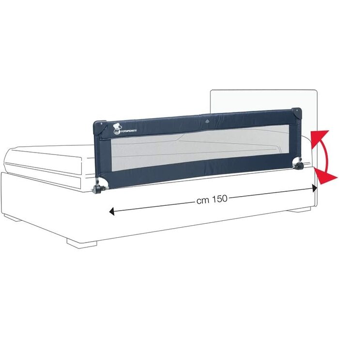 Barrière de lit enfant pliable 150x43 cm - Sable - Jusqu'à -33%