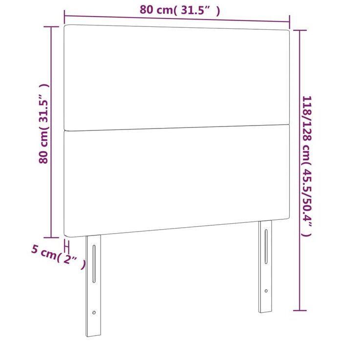 Lot de 2 têtes de lit 80 cm en similicuir blanc - Jusqu'à -39%