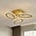 Plafonnier LED moderne 3 ovales dorés & cristal K9 | Jusqu'à -36%
