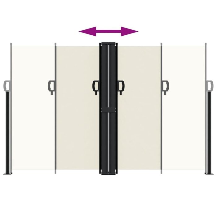 Vidaxl Paravent rétractable 160x1000 cm Crème - Jusqu'à 63% de remise