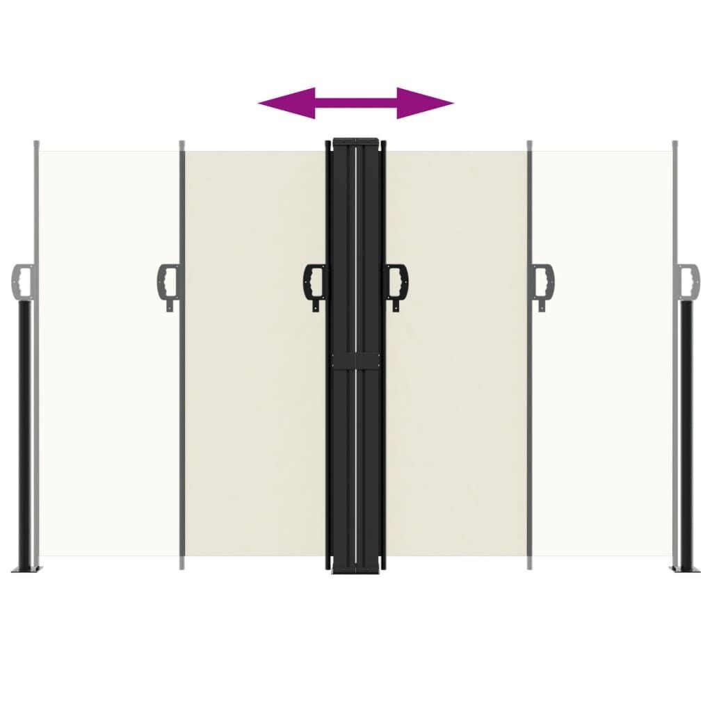 Vidaxl Paravent rétractable 160x1000 cm Crème - Jusqu'à 63% de remise