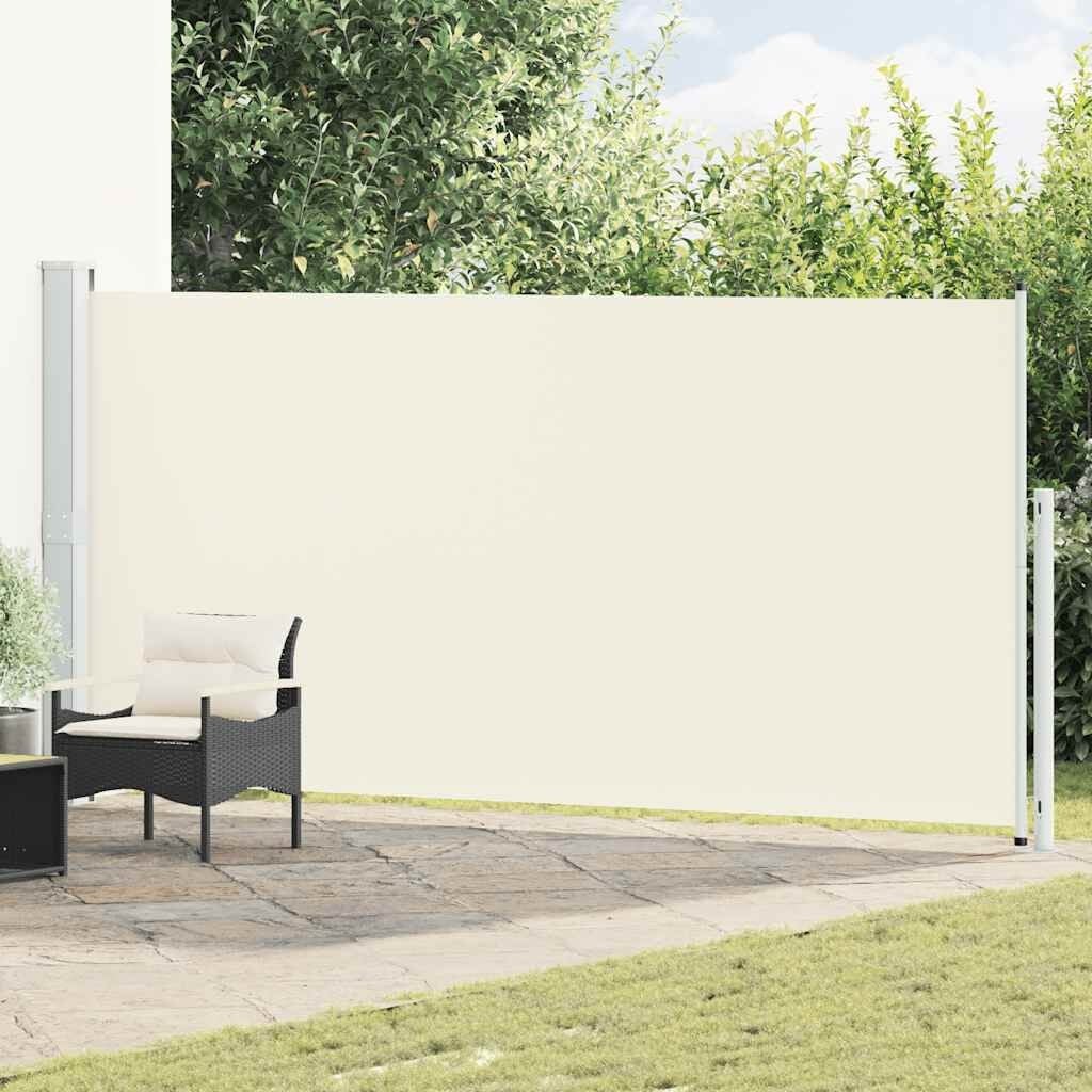 Paravent latéral rétractable 180x500 cm crème - Jusqu'à 34% de remise