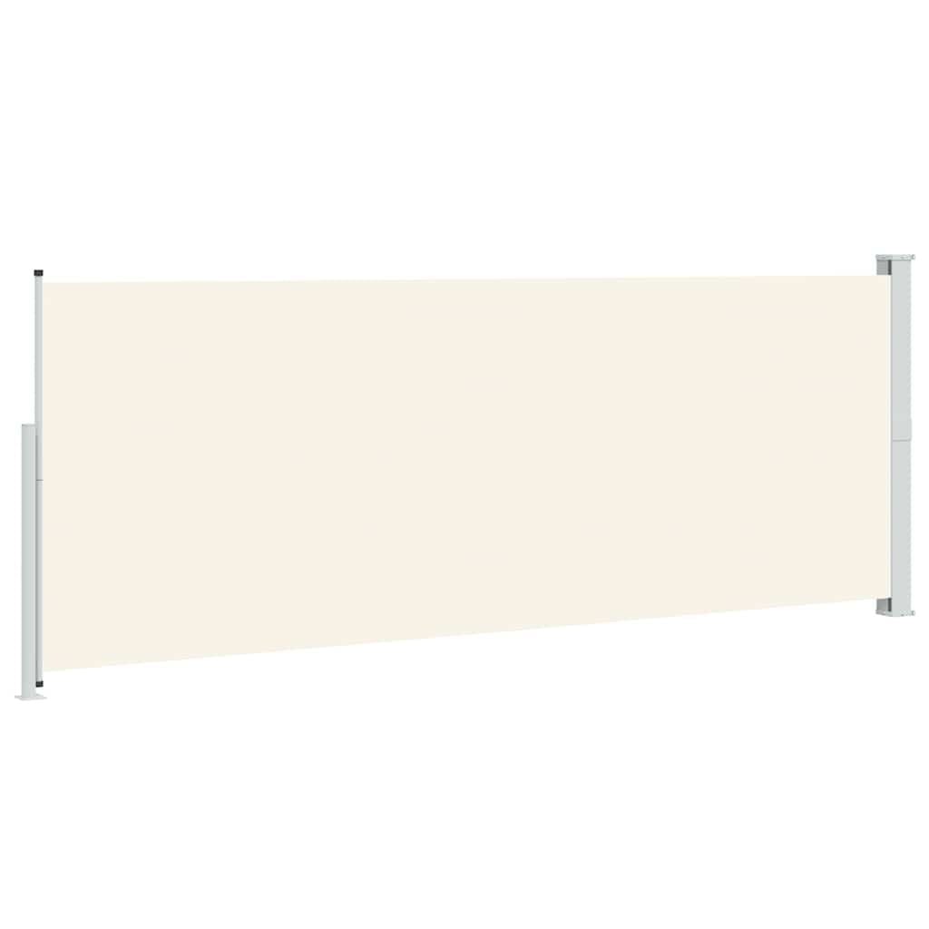 Paravent latéral rétractable 180x500 cm crème - Jusqu'à 34% de remise