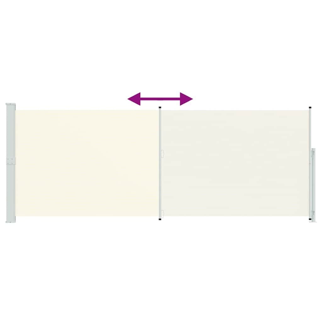 Paravent latéral rétractable 180x500 cm crème - Jusqu'à 34% de remise