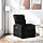 Fauteuil relax inclinable en tissu noir - Confort manuel - Jusqu'à 35% de remise
