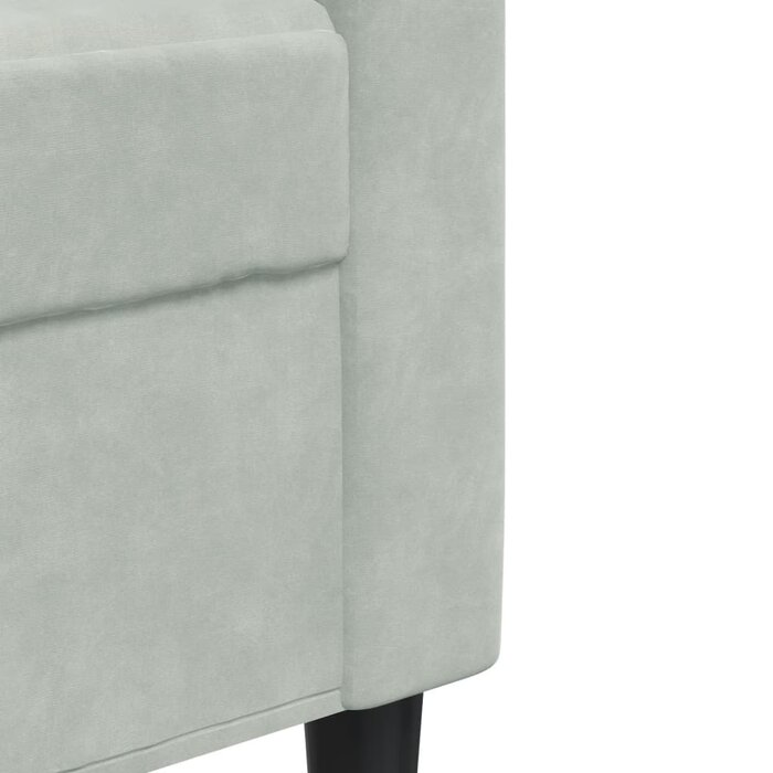 Canapé 2 places en velours gris clair - Jusqu'à 30% de remise