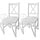 Lot de 2 chaises en bois de pin massif blanc - Jusqu'à -34%