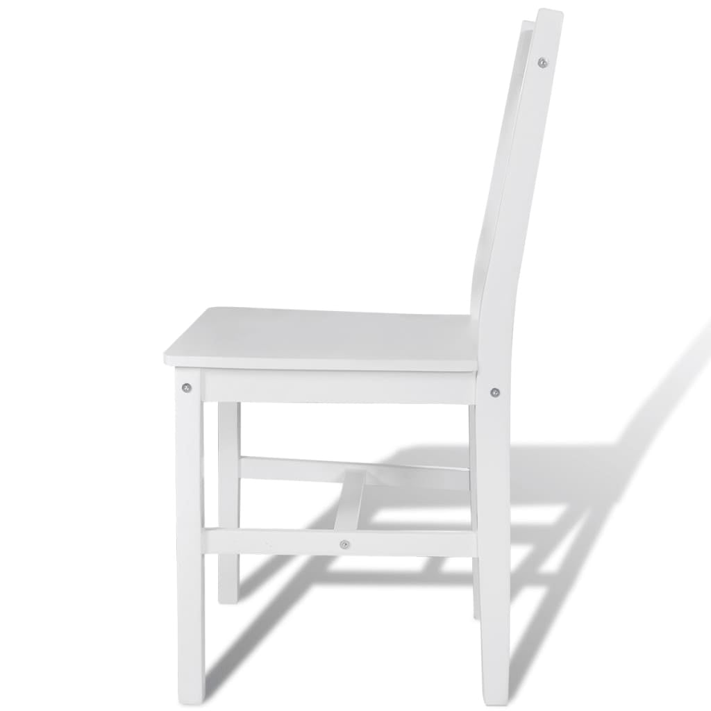 Lot de 2 chaises en bois de pin massif blanc - Jusqu'à -34%