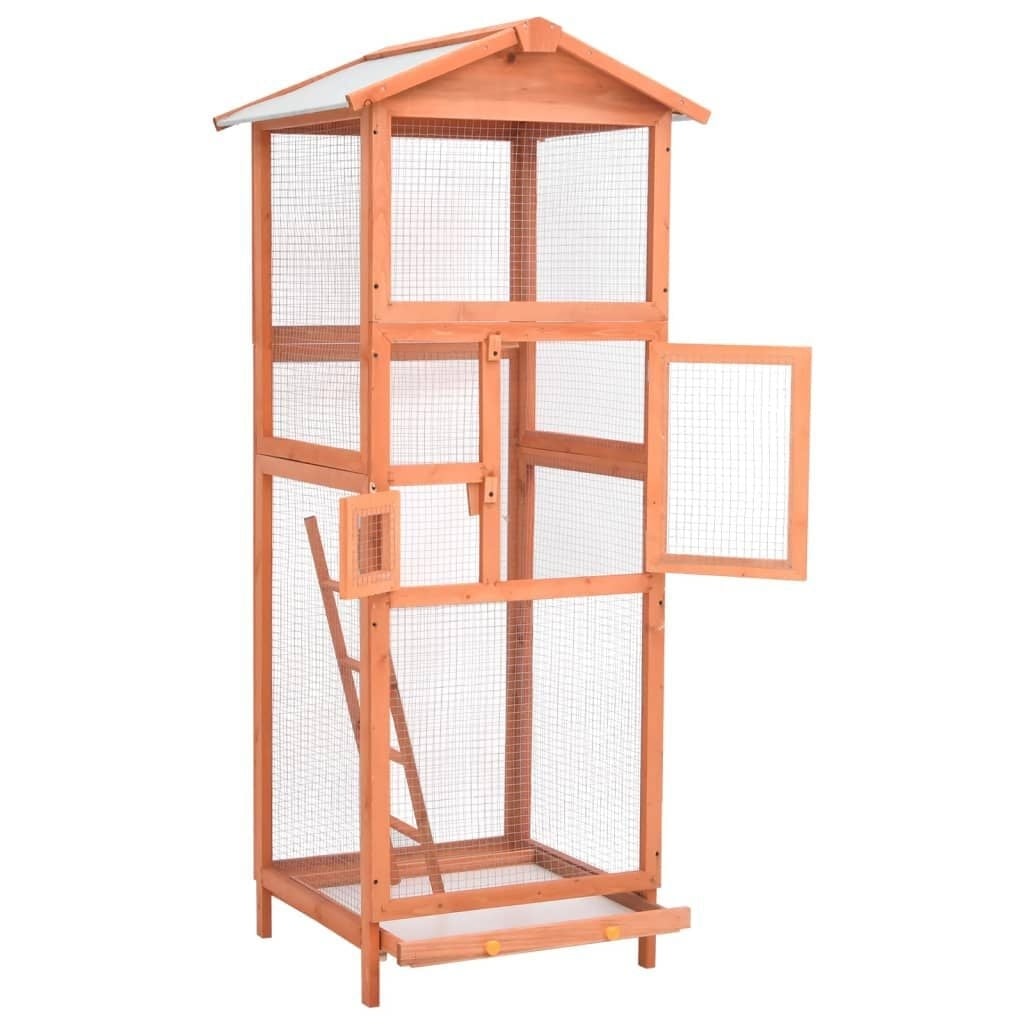 Grande volière en bois pour oiseaux 166 cm - Jusqu'à 35% de remise