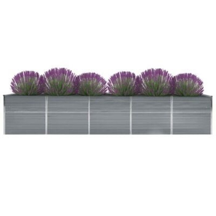 Jardinière surélevée XXL en acier galvanisé - Gris - Jusqu'à -35%