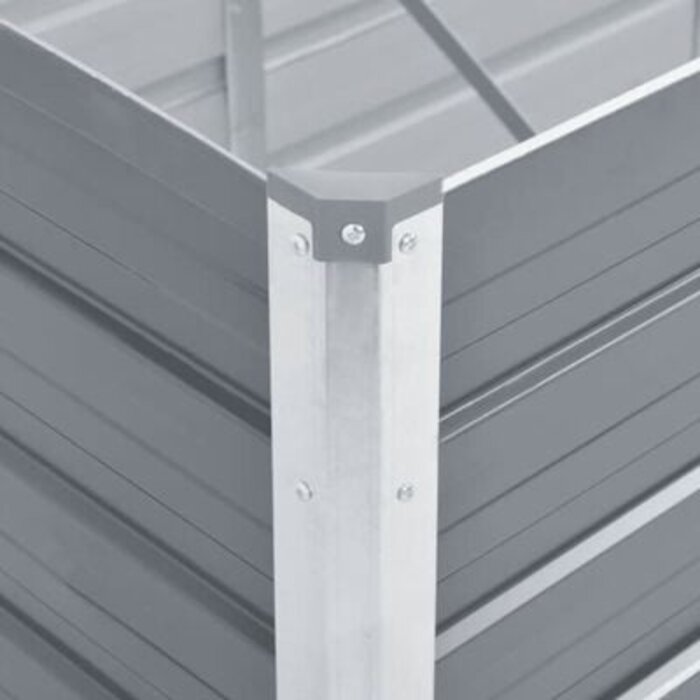 Jardinière surélevée XXL en acier galvanisé - Gris - Jusqu'à -35%