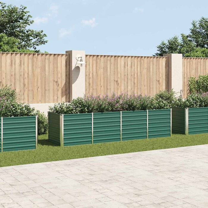 Grande jardinière surélevée acier vert 320cm - Jusqu'à -34% de remise