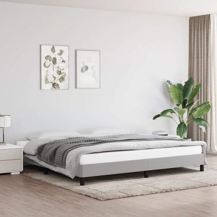 Cadre de lit 200x200 cm Gris - Jusqu'à -34% de remise