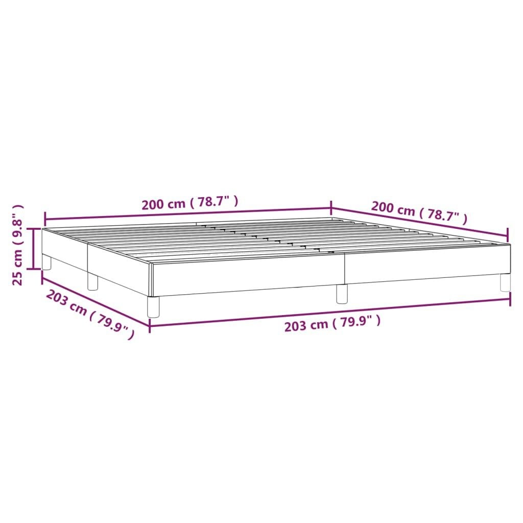 Cadre de lit 200x200 cm Gris - Jusqu'à -34% de remise