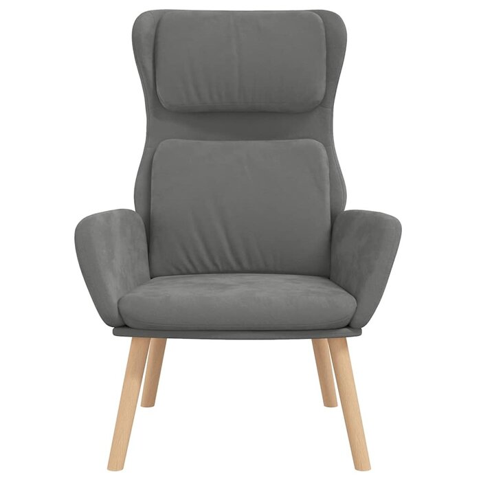 Fauteuil relax en velours gris foncé - Jusqu'à -34% sur le prix