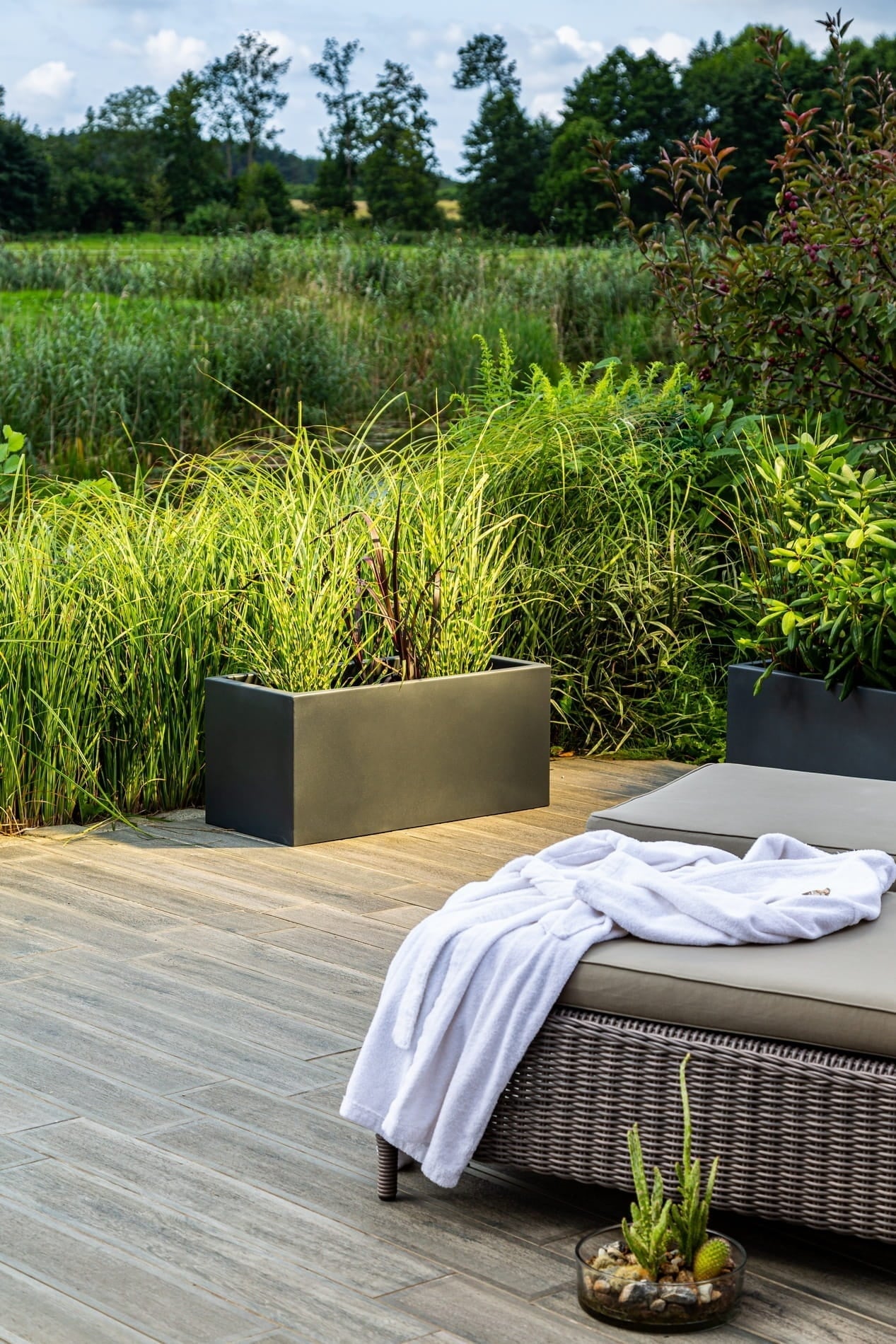 Jardinière haute 90x40x40cm anthracite - Jusqu'à 38% de remise