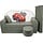 Canapé-lit enfant gris 170cm avec accessoires - Jusqu'à 25% de remise