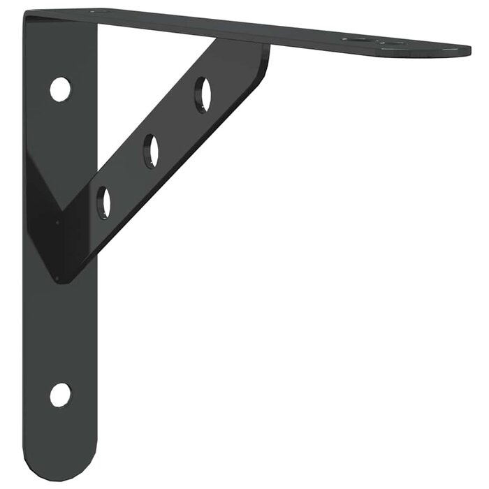 Lot de 4 supports d'étagères en acier noir - Jusqu'à -31% de réduction