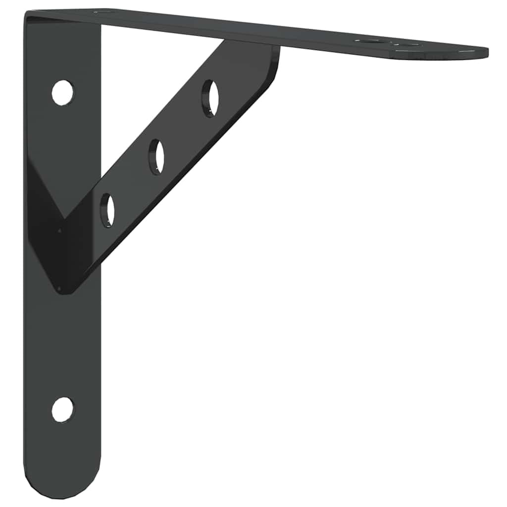Lot de 4 supports d'étagères en acier noir - Jusqu'à -31% de réduction
