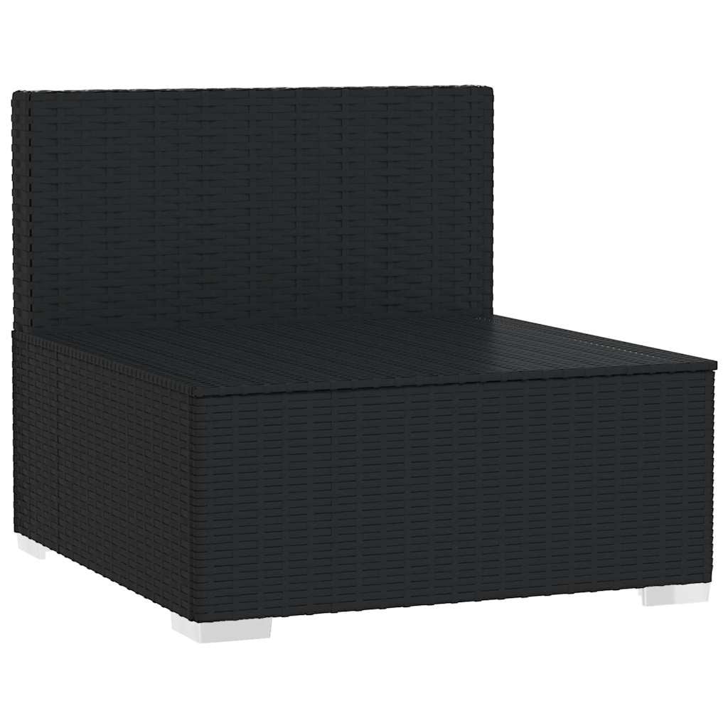Module de canapé central jardin rotin noir - Jusqu'à -34% sur le prix