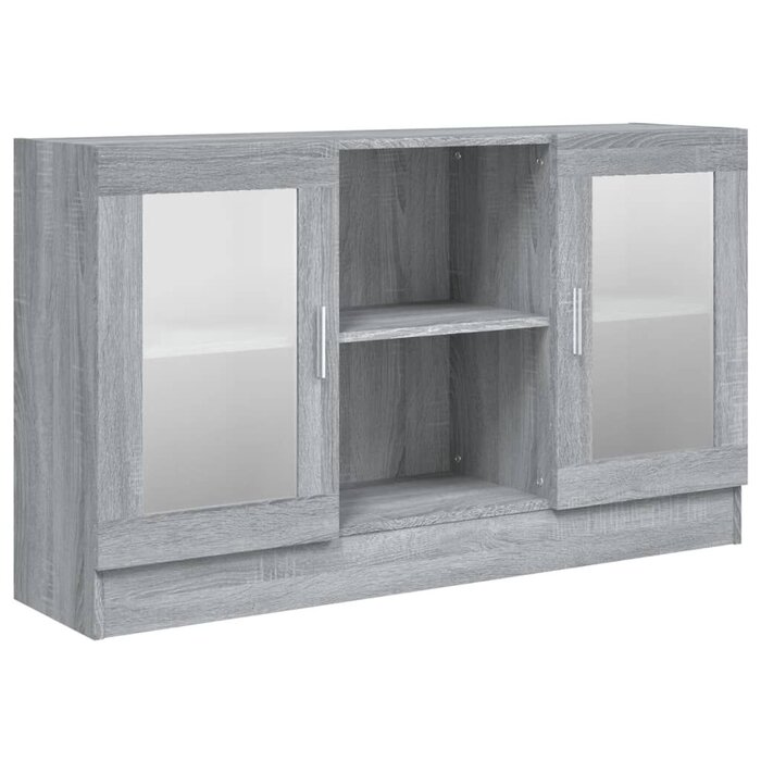 Vitrine d'exposition chêne sonoma gris 120cm - Jusqu'à -34%