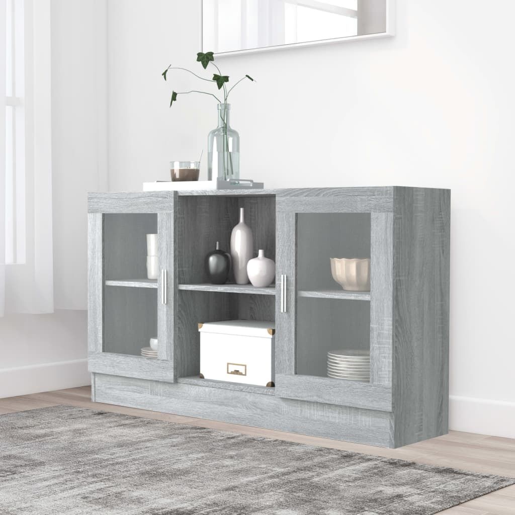 Vitrine d'exposition chêne sonoma gris 120cm - Jusqu'à -34%